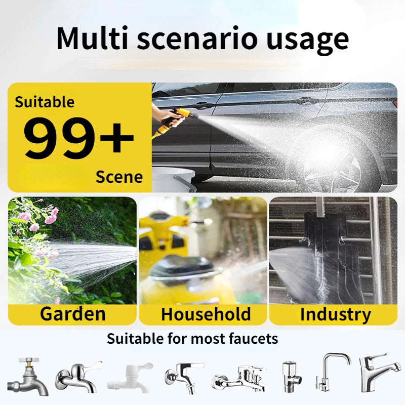 10-30 Meter Telescopic Water Pipe with High-pressure Nozzle Car Washing Tool Set Extension Hose Water Hose for Pressure Cleaner