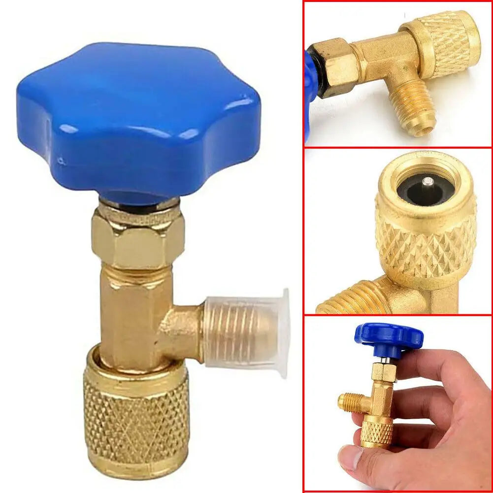 1/4 SAE Thread Adapter Auto AC Can Tap For R22 R134a R410A Low Pressure Dispensing Valve Bottle Opener For R22 R134a R410A Gas