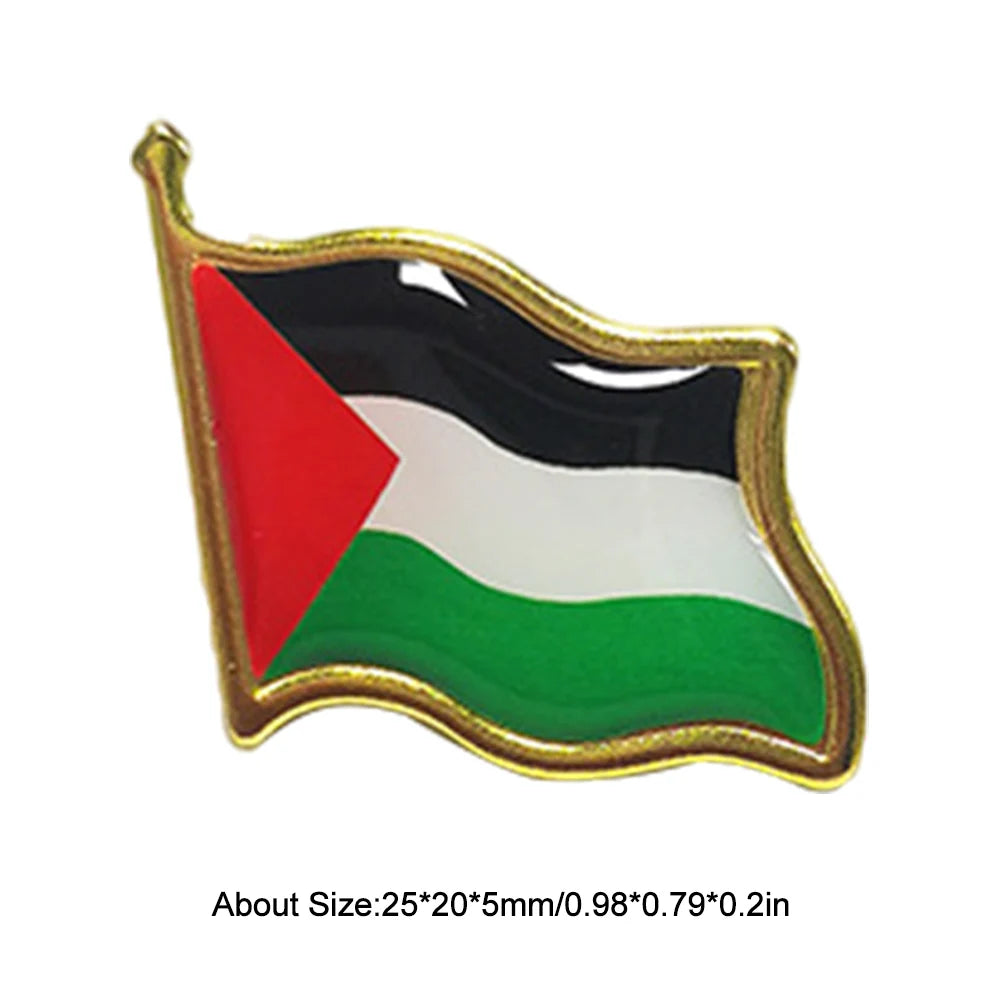 1-10PCS Palestine FLAG BADGE Palestinian Flag Pin Badge Stainless Steel Palestineflag Lapel Badge Backpack Icon علم دولة فلسطين